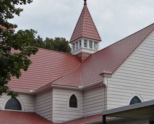 Metal Shingle Church Roof